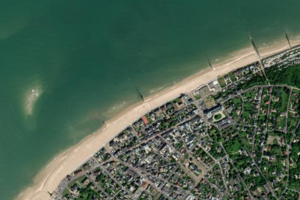 Imagem de satélite da zona de Pointe de Beuzeval