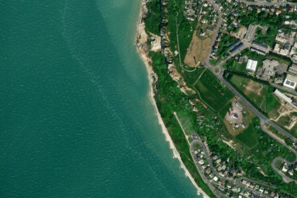 Imagem de satélite da zona de Cap de la Hève