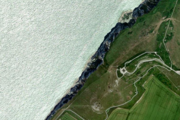 Imagem de satélite da zona de Cap Blanc Nez