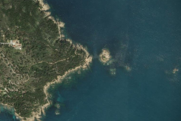 Imagem de satélite da zona de Cap Camarat