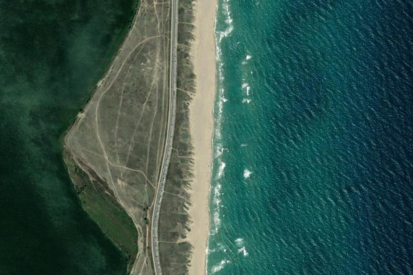 Imagem de satélite da zona de Plage du lido