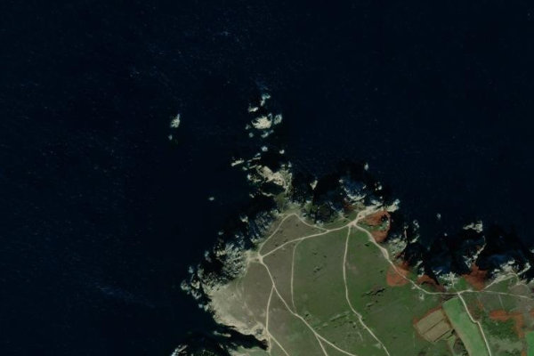 Imagem de satélite da zona de Pointe du Van