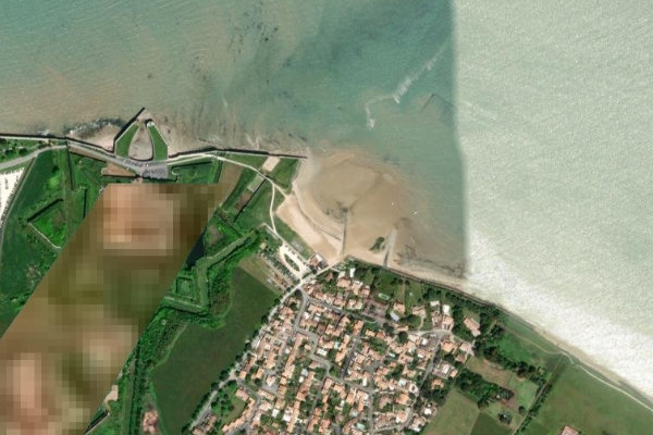 Imagem de satélite da zona de La Cible