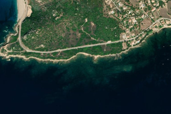 Imagem de satélite da zona de Piatannaccia