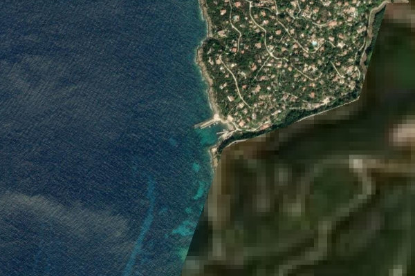 Imagem de satélite da zona de Embarcadère