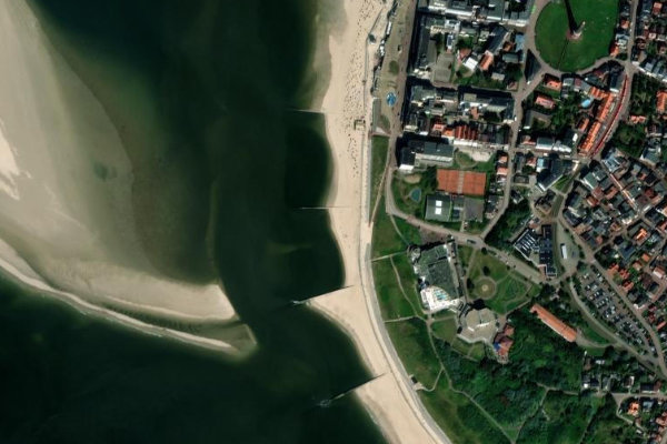 Imagem de satélite da zona de Borkum