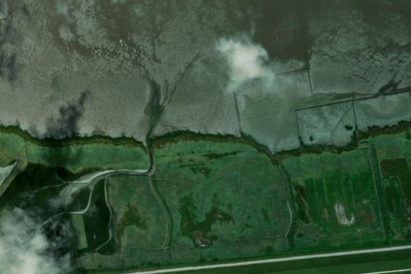 Imagem de satélite da zona de Harlesiel