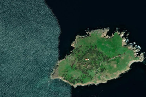 Imagem de satélite da zona de Far Sveti Ivan