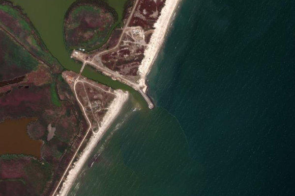 Imagem de satélite da zona de Plaja Pricop