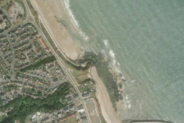 Imagem de satélite da zona de Featherbed Rocks