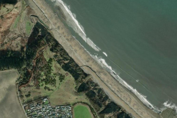 Imagem de satélite da zona de Dene Mouth