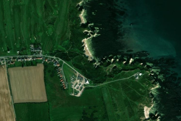 Imagem de satélite da zona de Flamborough Head