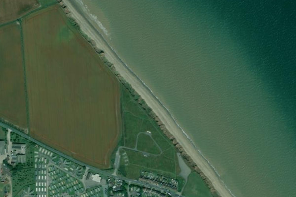 Imagem de satélite da zona de North Cliff
