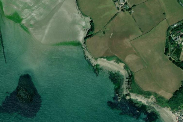 Imagem de satélite da zona de Killyvarder Rock