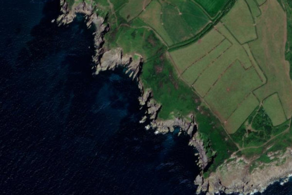 Imagem de satélite da zona de Carlithey Point