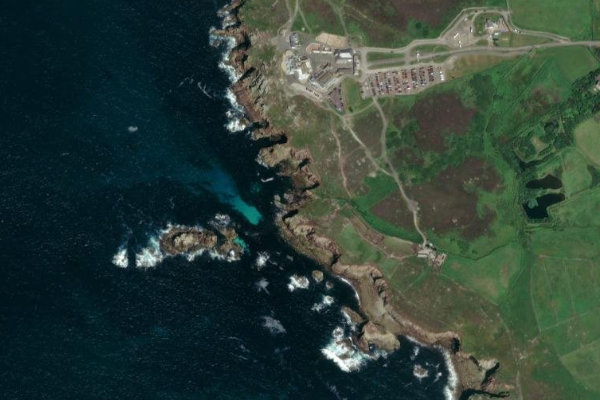 Imagem de satélite da zona de Carn Greeb