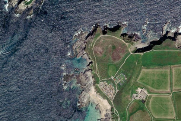Imagem de satélite da zona de Godrevy Point