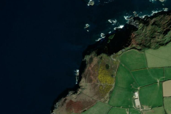 Imagem de satélite da zona de Fire Beacon Point