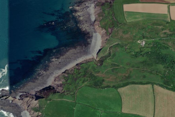 Imagem de satélite da zona de Marsland Mouth