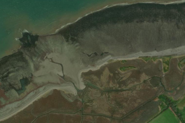 Imagem de satélite da zona de Porlock Bay