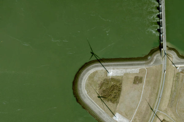 Imagem de satélite da zona de Burghsluis
