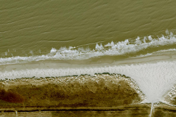 Imagem de satélite da zona de Schiermonnikoog