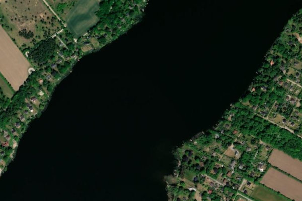 Imagem de satélite da zona de Brahmsee