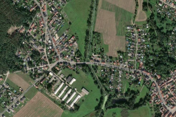 Imagem de satélite da zona de Nuthe (Trebbin)
