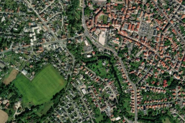 Imagem de satélite da zona de Werre (Lage)