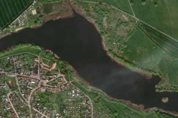 Imagem de satélite da zona de Kühnauer See
