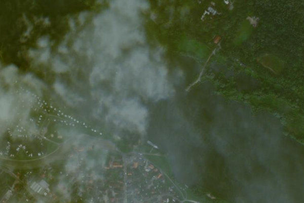 Imagem de satélite da zona de Elbe (Artlenburg)