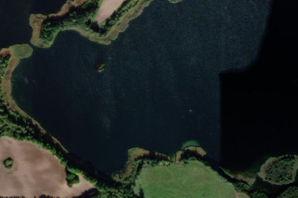 Imagem de satélite da zona de Krakower See