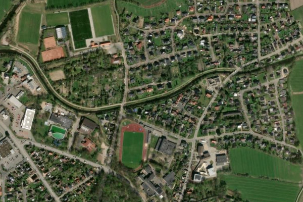 Imagem de satélite da zona de Südermiele
