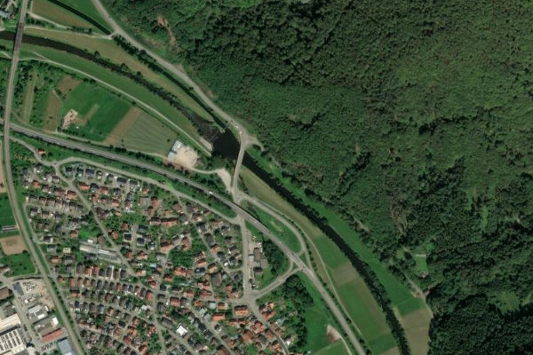 Imagem de satélite da zona de Kinzig (Steinach)