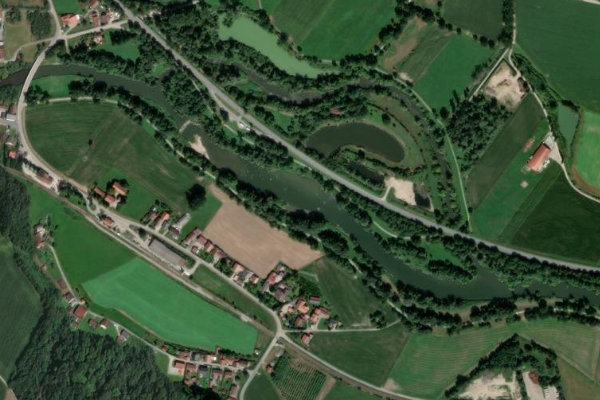 Imagem de satélite da zona de Rott (Bad Birnbach)