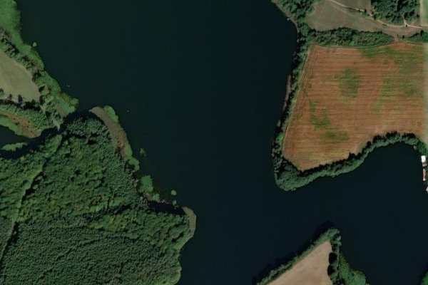 Imagem de satélite da zona de Klenzsee (Wustrow)
