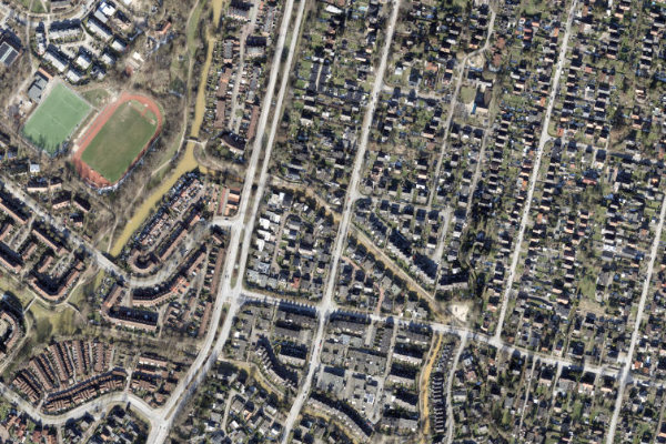 Imagem de satélite da zona de Landscheidefleet (Hamburg)