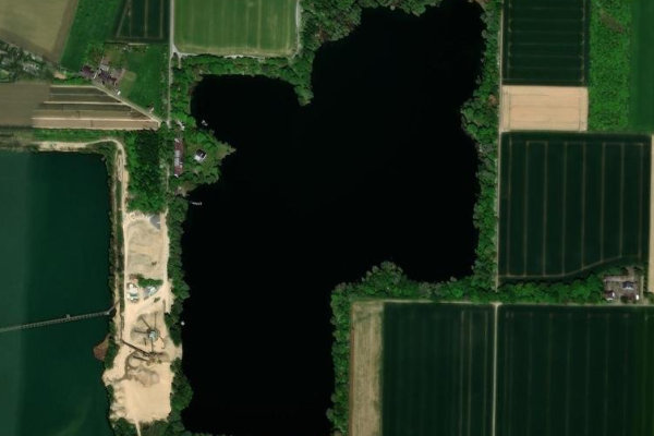 Imagem de satélite da zona de Löwensee (Willich)