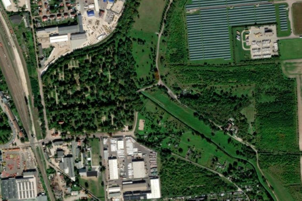 Imagem de satélite da zona de Fuhne (Bernburg)