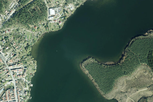 Imagem de satélite da zona de Oberpfuhl See (Lychen)