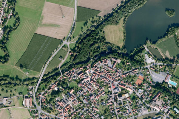 Imagem de satélite da zona de Rodach (Redwitz)