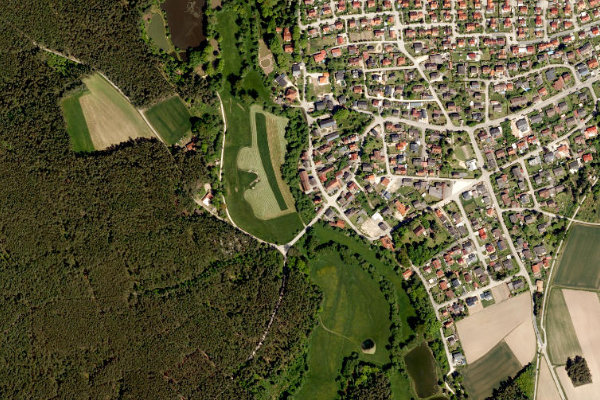 Imagem de satélite da zona de Roth (Hilpoltstein)