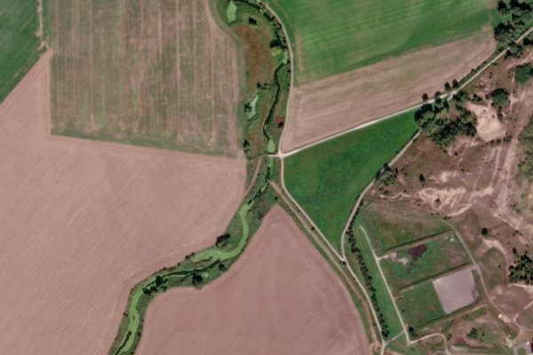 Imagem de satélite da zona de Ehle (Gerwisch)