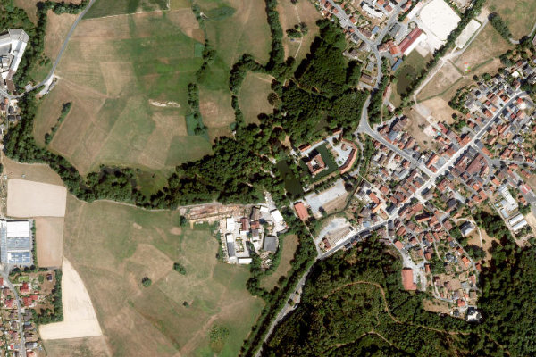 Imagem de satélite da zona de Steinach (Mitwitz)