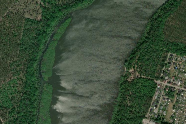 Imagem de satélite da zona de Gördensee
