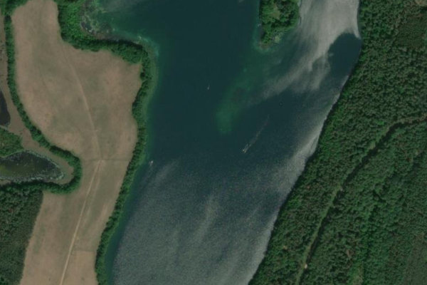 Imagem de satélite da zona de Krüselinsee