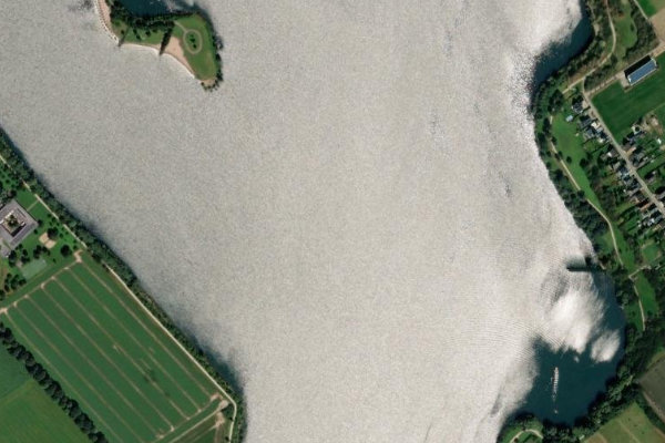 Imagem de satélite da zona de Xantener Südsee