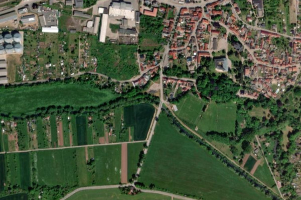 Imagem de satélite da zona de Helme (Roßla)