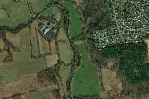 Imagem de satélite da zona de Große Röder (Ottendorf-Okrilla)