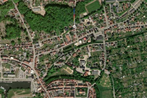 Imagem de satélite da zona de Boize (Boizenburg)